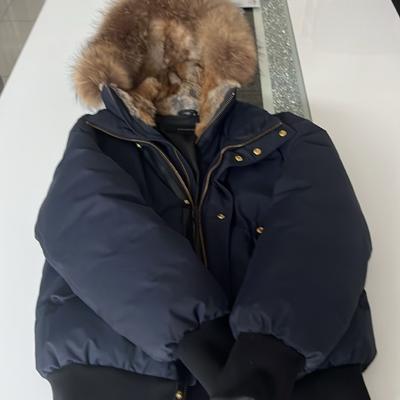 Navy Blue Mackage jacket - Picture 2 of 6